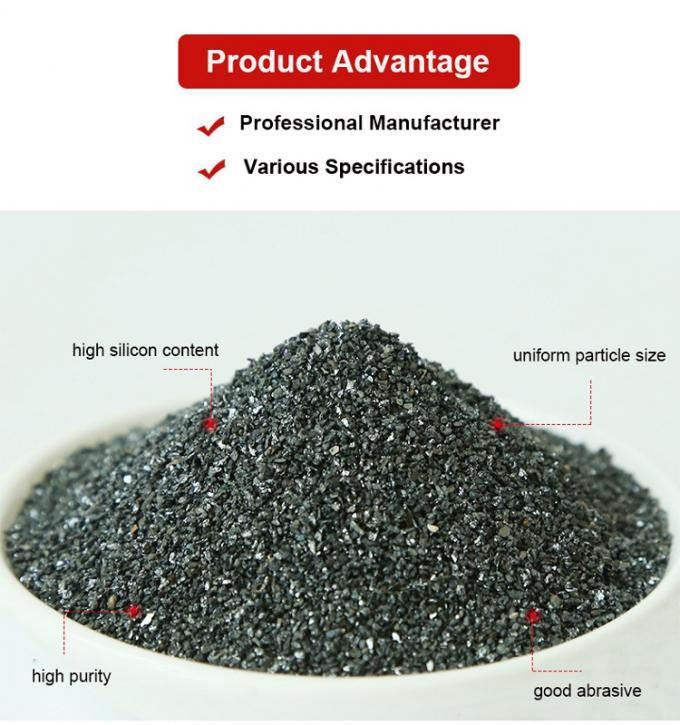 Poudre de sic réfractaire 99% pureté Carborundum Gravier de carbure de silicium Poudre abrasive 3
