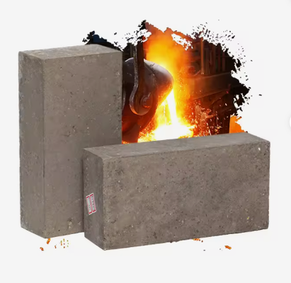 Briques de Dolomite de haute qualité à 75% MgO fusionnées en magnésium et calcium Briques réfractaires pour les cuillers en acier