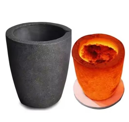 Forneau de fusion par induction Sic Saggar Carbide de silicium Graphite Crucible pour la fusion du cuivre de l'aluminium de l'or