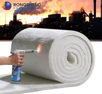 Couverture en fibre de céramique en laine isolante à haute température en vrac 1260c 50mm 25mm Épaisseur de couverture en silicate d'aluminium