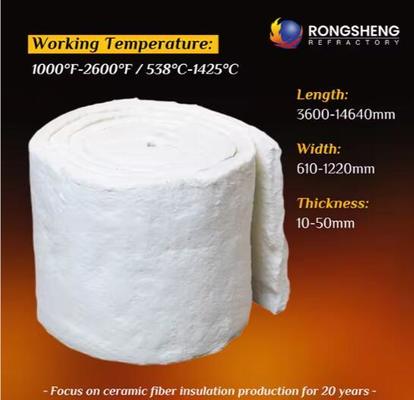 Fours industriels Matériaux d'isolation de support Couverture en fibres céramiques solubles d'une épaisseur de 10 à 50 mm Feutre de fibres céramiques réfractaires