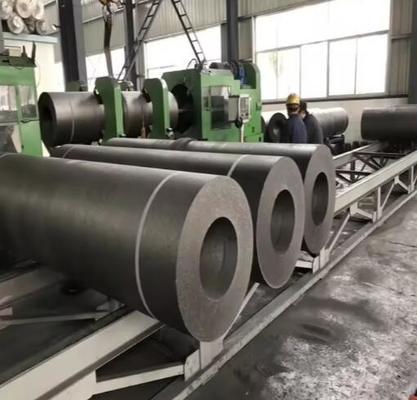 Électrodes de graphite de haute qualité L1800-2700mm UHP HP RP électrode de graphite de carbone pour fourneau Eaf Lf