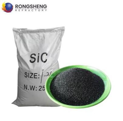 Poudre de carbure de silicium de haute pureté 98,5% Sic Carborundum Gravier noir vert Poudre de carbure de silicium pour abrasifs et réfractaires