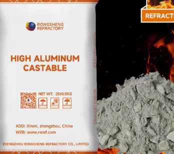 Coulée réfractaire haute performance Ciment bas de haute aluminium Fours industriels moulés Matériaux de revêtement réfractaire monolithiques