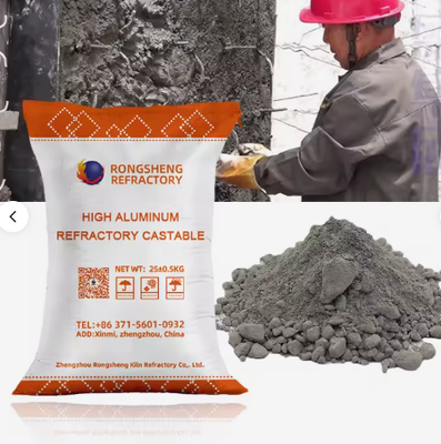 Coulée réfractaire haute performance Ciment bas de haute aluminium Fours industriels moulés Matériaux de revêtement réfractaire monolithiques
