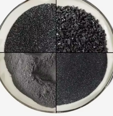 Poudre émeraude de carbure de silicium noir de haute qualité 97-99% Pureté Sic Abrasif réfractaire Polissage de gravier de carbure de silicium