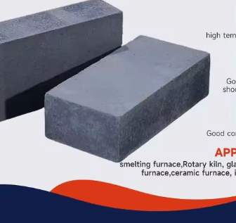 Briques réfractaires à hautes températures de carbure de silicium liées par nitrure de silicium de brique de SiC pour le revêtement de four de haut fourneau