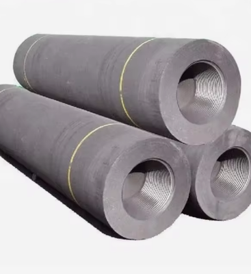 électrode de graphite haute puissance avec mamelons 700uhp électrode de graphite synthétique pour la fusion de l'acier