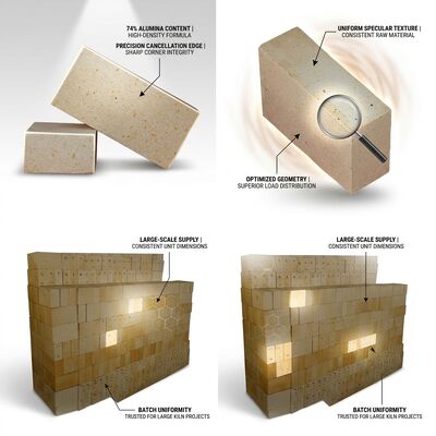 High Alumina Refractory Brick Standard Shaped Firebrick for Electric Arc Furnace Lining